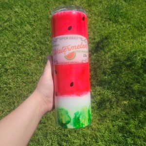 Handmade resin watermelon tumbler